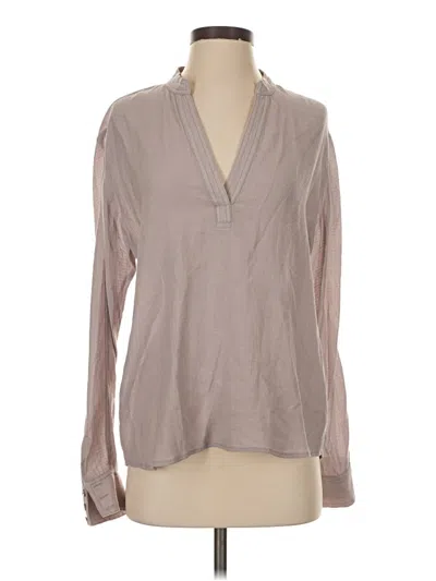 Pre-owned Brochu Walker Long Sleeve Blouse In Gray