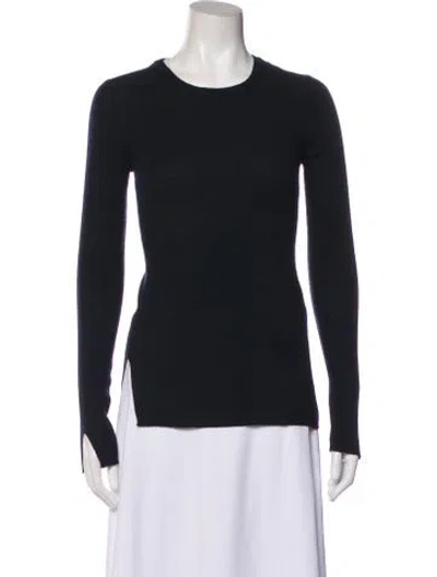 Pre-owned Brochu Walker Merino Wool Crew Neck Sweater In Blue