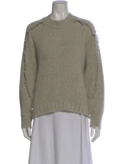 Pre-owned Brochu Walker Merino Wool Crew Neck Sweater In Neutral