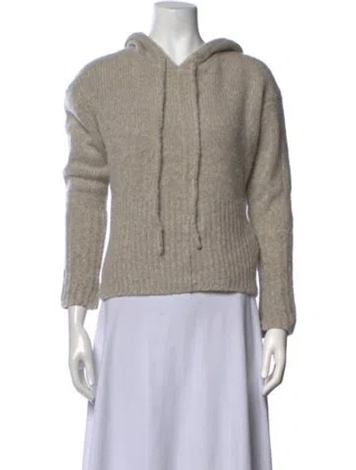Pre-owned Brochu Walker Merino Wool Crew Neck Sweater In Neutrals