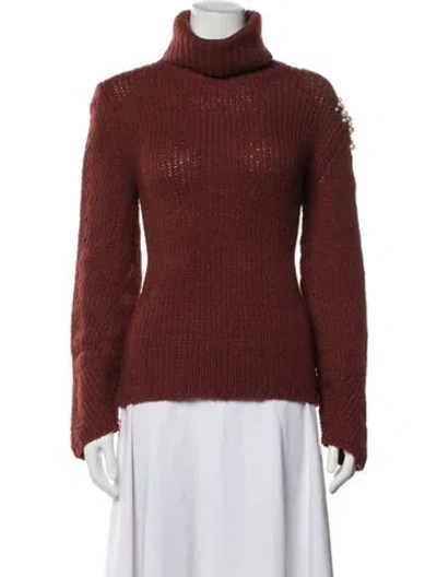 Pre-owned Brochu Walker Merino Wool Turtleneck Sweater In Brown