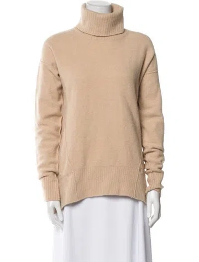 Pre-owned Brochu Walker Merino Wool Turtleneck Sweater In Neutral
