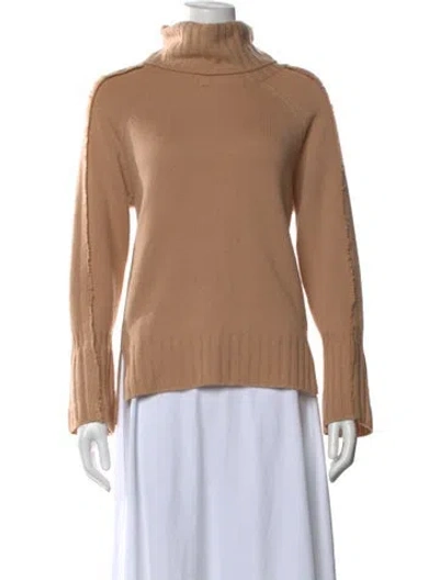 Pre-owned Brochu Walker Merino Wool Turtleneck Sweater In Neutral