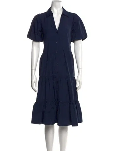 Pre-owned Brochu Walker Midi Length Dress In Blue