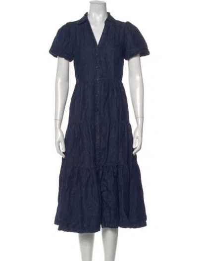 Pre-owned Brochu Walker Midi Length Dress In Blue