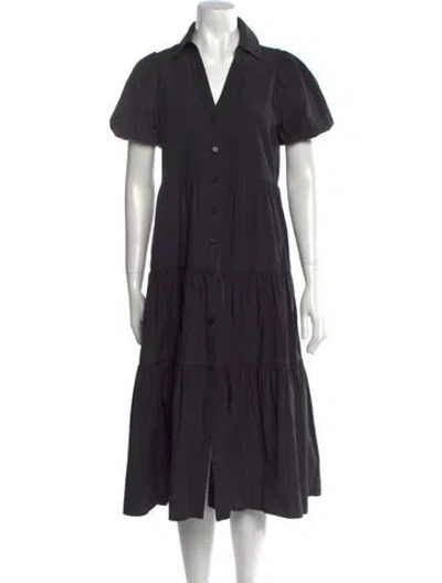 Pre-owned Brochu Walker Midi Length Dress In Gray
