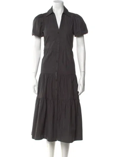 Pre-owned Brochu Walker Midi Length Dress In Gray