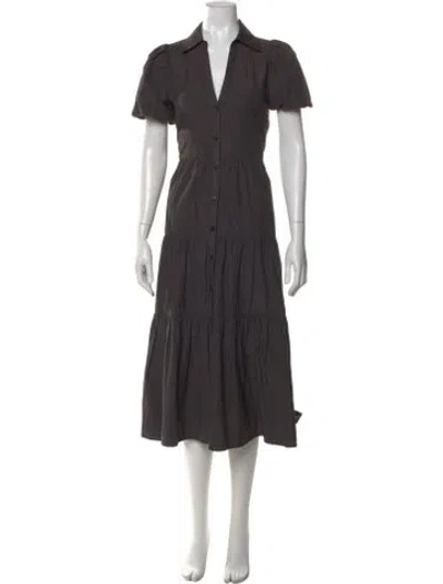 Pre-owned Brochu Walker Midi Length Dress In Gray