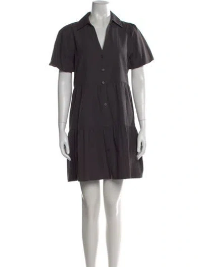 Pre-owned Brochu Walker Mini Dress In Gray
