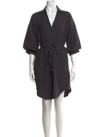 Pre-owned Brochu Walker Mini Dress In Grey