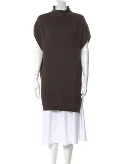 Pre-owned Brochu Walker Mock Neck Sweater In Brown