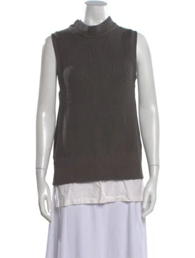Pre-owned Brochu Walker Mock Neck Sweater In Gray