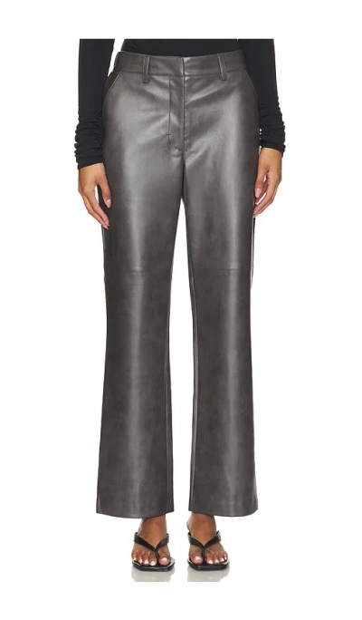 Brochu Walker Namari Vegan Leather Trouser In Grey