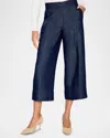 Brochu Walker Odele Cropped Straight-leg Denim Pants In Indigo