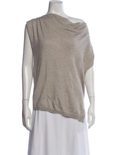 Pre-owned Brochu Walker Off-the-shoulder Sweater In Neutrals