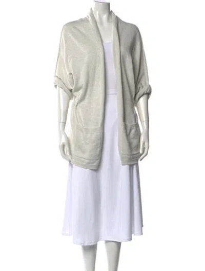 Pre-owned Brochu Walker Open Front Sweater In Grey