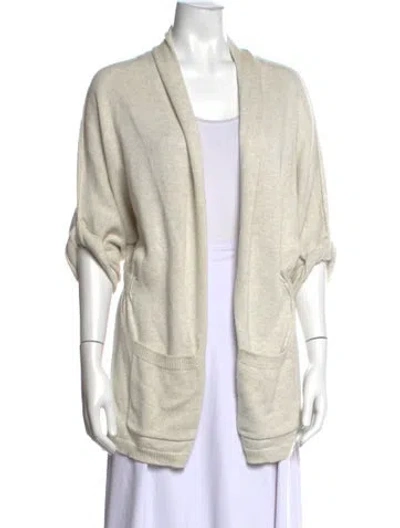 Pre-owned Brochu Walker Open Front Sweater In Neutrals