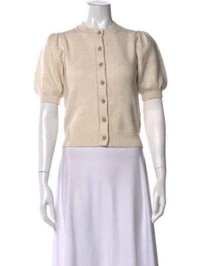 Pre-owned Brochu Walker Open Front Sweater In Pink/white