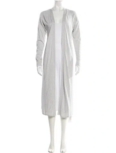 Pre-owned Brochu Walker Open Front Sweater In White