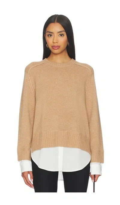 Brochu Walker Parson Crew Looker Pullover In Brown