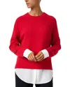 Brochu Walker Parsons Wool & Cashmere-blend Sweater In Red