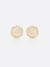 Brochu Walker Petite Fleur Pavé Diamond Mini Stud Earrings In Yellow Gold With Diamonds