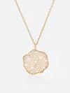 Brochu Walker Petite Fleur Pavé Diamond Pendant Necklace In Yellow Gold With Diamonds