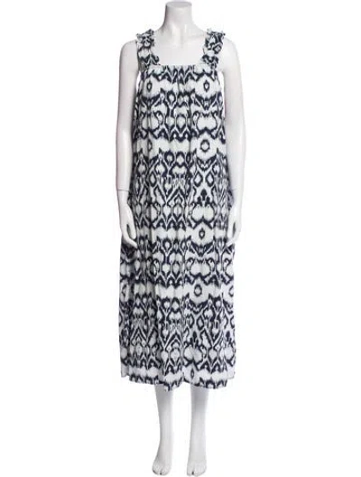 Pre-owned Brochu Walker Printed Long Dress In Multi