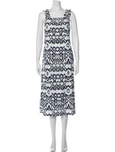 Pre-owned Brochu Walker Printed Long Dress In Multi