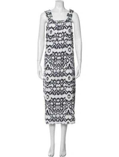 Pre-owned Brochu Walker Printed Midi Length Dress In Multi