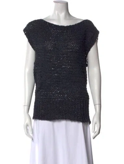 Pre-owned Brochu Walker Scoop Neck Sweater In Blue