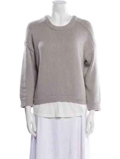 Pre-owned Brochu Walker Scoop Neck Sweater In Gray