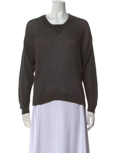 Pre-owned Brochu Walker Scoop Neck Sweater In Gray
