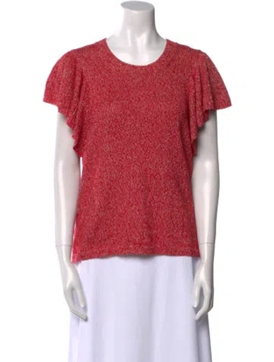 Pre-owned Brochu Walker Scoop Neck Sweater In Red