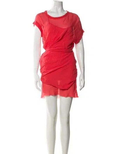 Pre-owned Brochu Walker Silk Knee-length Dress In Pink