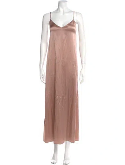 Pre-owned Brochu Walker Silk Long Dress W/ Tags In Neutral