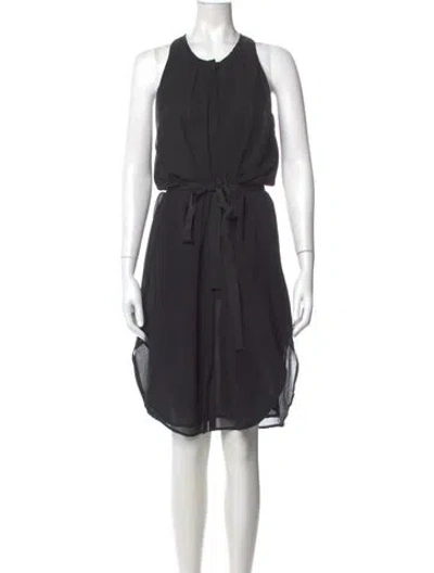 Pre-owned Brochu Walker Silk Midi Length Dress In Gray