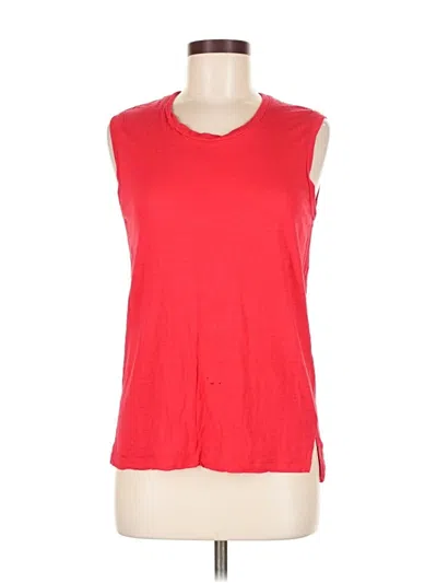 Pre-owned Brochu Walker Sleeveless Top Red Scoop Neck Tops