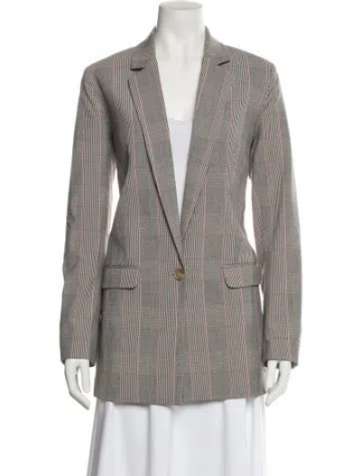 Pre-owned Brochu Walker Striped Blazer In White