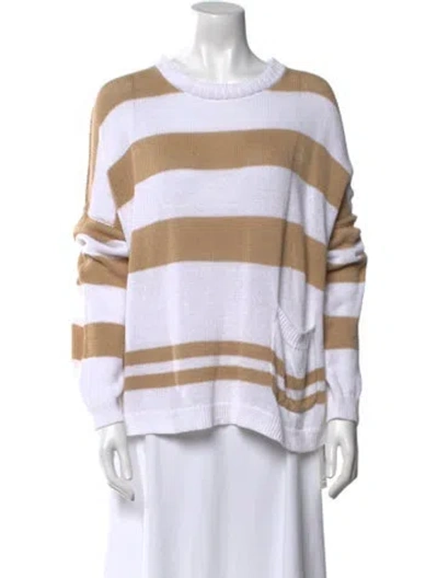 Pre-owned Brochu Walker Striped Crew Neck Sweater In Black