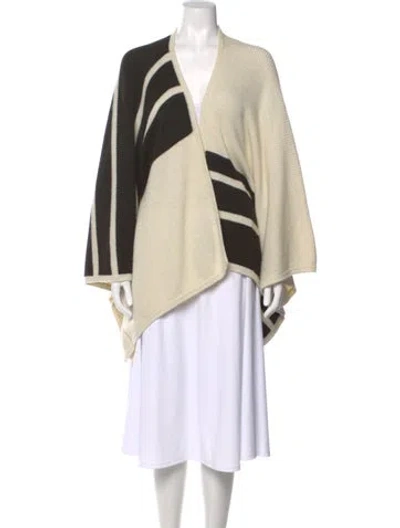 Pre-owned Brochu Walker Striped V-neck Sweater In Black
