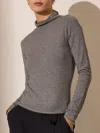 Brochu Walker The Anika Mock Neck Top In Steel Mélange