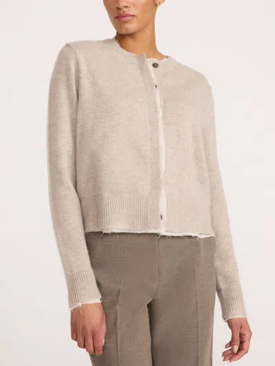 Brochu Walker The Archie Layered Cardigan In Gravel Stone Mélange