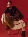 Brochu Walker The Ava Tiered Dress In Camel Combo