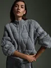 Brochu Walker The Avalon Bomber Cardigan In Gray