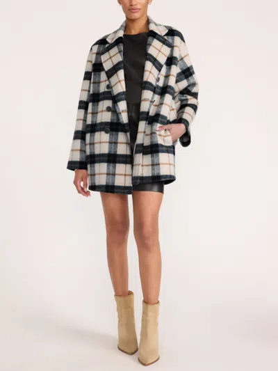 Brochu Walker The Bodhi Double Breasted Plaid Coat In Montclair Plaid