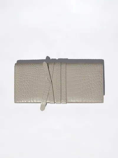 Brochu Walker The Bridle Croco Shoulder Pochette In Dove
