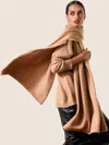 Brochu Walker The Cashmere Fringe Wrap In Camel Mélange