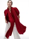 Brochu Walker The Cashmere Fringe Wrap In Red