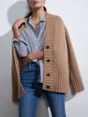 Brochu Walker The Cassian Cardigan In Camel Mélange